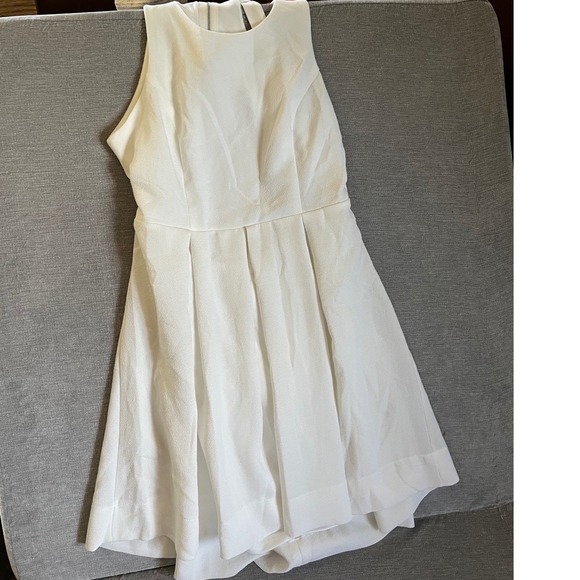 Lulu's White Sleeveless Fit‎ & Flare Party Dress Pleated Skirt XL - Picture 5 of 9